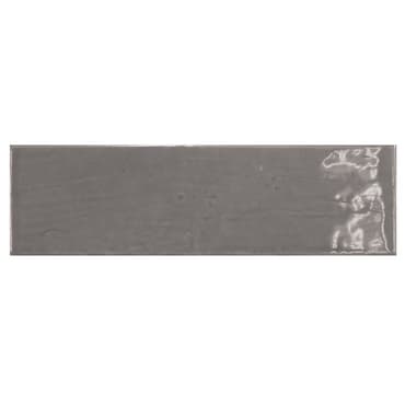ECHANTILLON (taille variable) de Carrelage uni brillant gris graphite 6.5x20cm COUNTRY GRAPHITE 0.