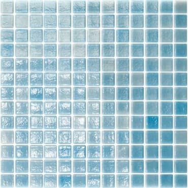 ECHANTILLON (taille variable) de Mosaique de piscine bleue ciel LIMPIA 33.4x33.4 cm