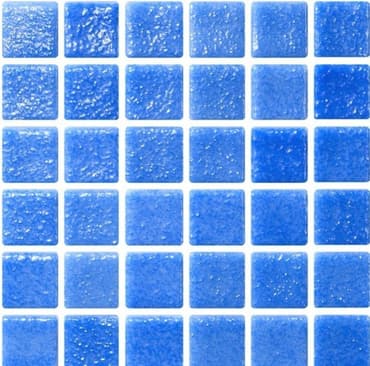 ECHANTILLON (taille variable) de Mosaique bleu azur 5x5 sur trame 3 x3  NIEBLA AZUL A-10