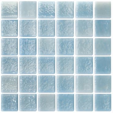 ECHANTILLON (taille variable) de Mosaique bleu ciel 5x5 sur trame 3 x3  NIEBLA PISCINA A-10