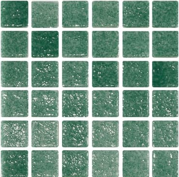 ECHANTILLON (taille variable) de Mosaique verte 5x5 sur trame 3 x3  REF.503 A-11