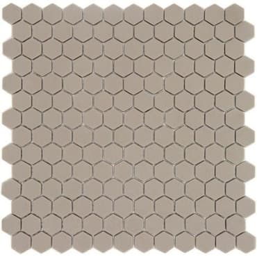 ECHANTILLON (taille variable) de Mosaique Mini tomette hexagonale JUTA23 25x13mm beige sable mat