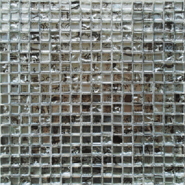 ECHANTILLON (taille variable) de Malla Graffiti Silver - Mosaique en verre 30x30cm - unité
