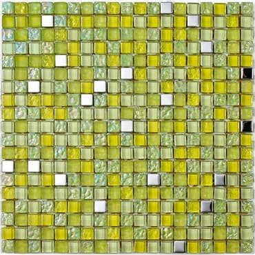 ECHANTILLON (taille variable) de Mosaique Lagos Lima - verre métal 30x30