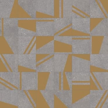 ECHANTILLON (taille variable) de Carrelage motifs géométriques 20x20 cm Kokomo Grafito Or
