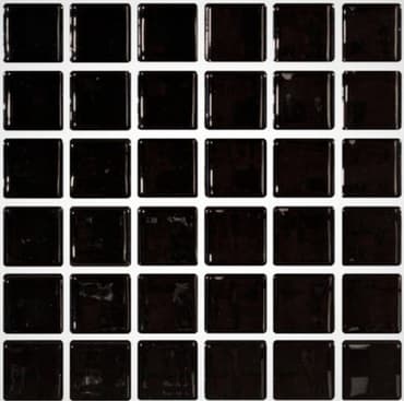 ECHANTILLON (taille variable) de Mosaique noire 5x5 sur trame 3 x3  NEGRO A-11
