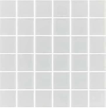 ECHANTILLON (taille variable) de Mosaique blanche 5x5 sur trame 3 x3  ANTI BLANCO B8
