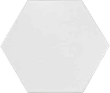 ECHANTILLON (taille variable) de Carrelage hexagonal 17.5x20 Tomette design HEXATILE - BLANC CASSE MAT 20339