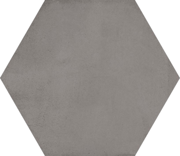 ECHANTILLON (taille variable) de Carrelage hexagonal tomette décor anthracite 23x26.6cm BAMPTON GRAFITO