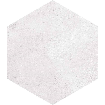 ECHANTILLON (taille variable) de Carrelage hexagonal tomette blanche vieillie 23x26.6cm RIFT Blanche