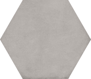 Carrelage hexagonal tomette décor 23x26.6cm BAMPTON Gris -   - Echantillon