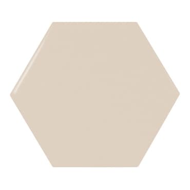 ECHANTILLON (taille variable) de Carreau beige brillant 12.4x1 cm SCALE HEXAGON GREIGE