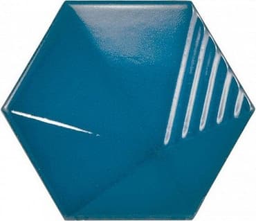 ECHANTILLON (taille variable) de Carrelage effet 3D UMBRELLA ELECTRIC BLUE 12.4x1  - 23839