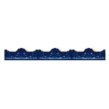 ECHANTILLON (taille variable) de Azulejo Sevillano Moulure Baroque Bleu 5x20