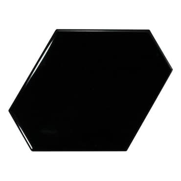 ECHANTILLON (taille variable) de Carreau noir brillant 1 x12.4cm SCALE BENZENE BLACK - 23833