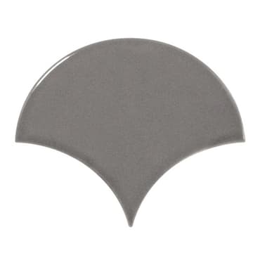 ECHANTILLON (taille variable) de Carreau gris foncé brillant 10.6x12cm SCALE FAN DARK GREY