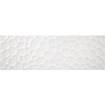 Faience unie blanche en relief mat 33.3x100 cm PRISMA NITRA BLANCO MATE - Echantillon