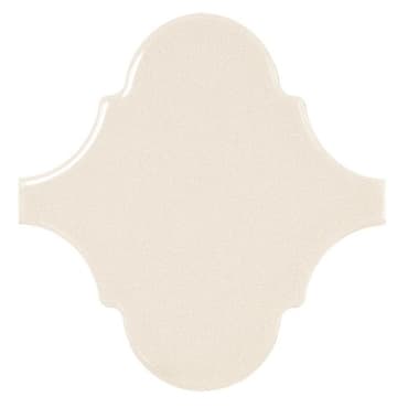 ECHANTILLON (taille variable) de Carreau crème brillant 12x12cm SCALE ALHAMBRA CREAM