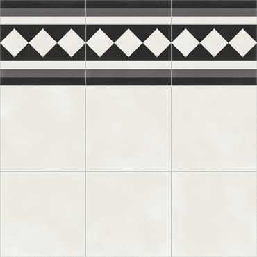 Carrelage quadrillage rectifié - Vienna White Border Natural 59.2x59.2 cm - R10 - 1,402m²