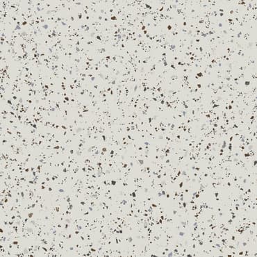 Carrelage Terrazzo blanc éclats gris et marron 60x60 cm