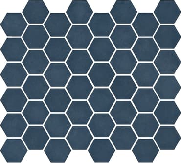 Mosaïque mini tomette hexagonale 30x30 cm SIXTIES BLUE mate - 1m²
