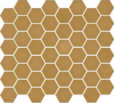 Mosaïque mini tomette hexagonale 30x30 cm SIXTIES MOUTARDE mate - 1m²