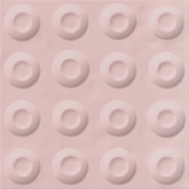 Carrelage aspect tissu couleur rose pâle motifs en relief 20x20 cm