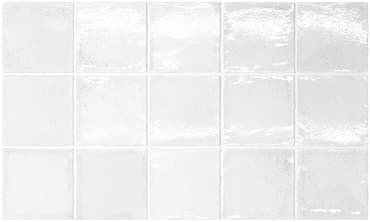 Carrelage Zellige blanc nuancé et texturé 10x10 cm