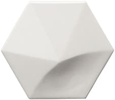 Faience à relief MAFINGA OBERLAND WHITE 12,4x10,7- 0,36 M²