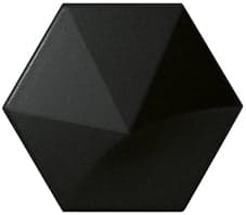 Faience à relief MAFINGA OBERLAND BLACK MATT 12,4x10,7- 0,36 M²