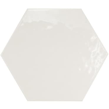 Tomette design HEXATILE BLANC Brillant 17.5x20 - 20519 0.71m²