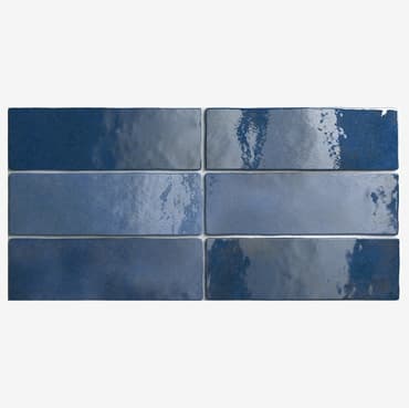 Zellige bleu nuances de bleu et textures naturelles carrelage 6,5X20
