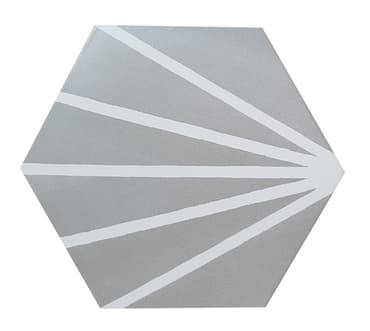 Tomette grise motif dandelion MERAKI GRIS -19.8x22.8 cm - 0.84m²