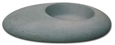 Vasque grise forme galet basalt
