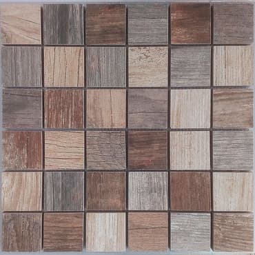 Malla Forest Mix - Mosaique imitation bois - grès cérame 29x29cm - unité