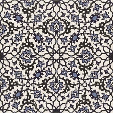 Carrelage azulejos fleurs bleues ORLY DECO 44x44 cm - 1.37m²