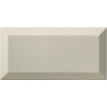 Carrelage Métro biseauté gris clair brillant 10x20 cm - 1m²