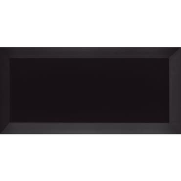 Carrelage Métro biseauté Negro noir mat 10x20 cm - 1m²
