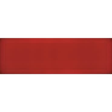 Carrelage métro biseauté rouge 10x30 cm Rojo brillant - 1.02m²