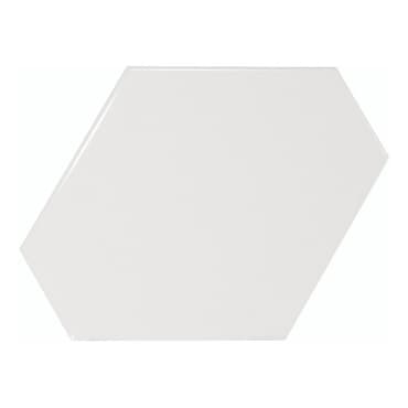 Carreau blanc brillant 10.8x12.4cm SCALE BENZENE WHITE - 23825 - 0.44m²
