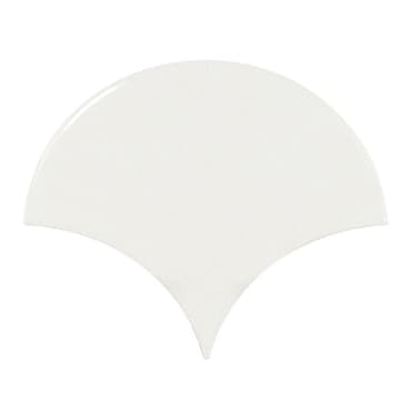 Carreau blanc brillant 10.6x12cm SCALE FAN WHITE 21968 - 0.37m²