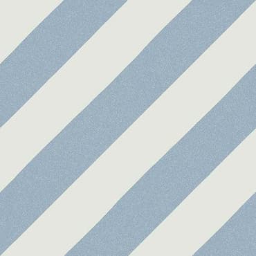 Carreau de ciment bleu et blanc à motifs rayés 20x20 cm