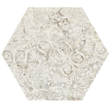 Carreau de ciment beige avec motifs floraux et texturés élégants taille 25x30 cm