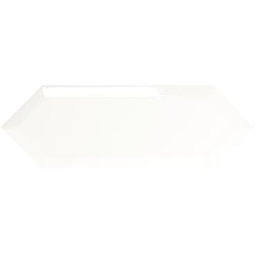 Faience navette biseautée blanche brillant 10x30 PICKET BEVELED SNOW - 1m²