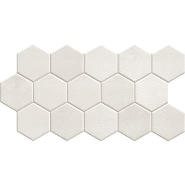 Carrelage uni blanc hexagonal sans motifs pour une décoration sobre et moderne