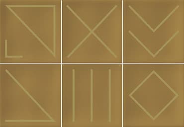 Faïence géométrique caramel/doré 23x33.5 NAGANO CARAMELO - 1m²