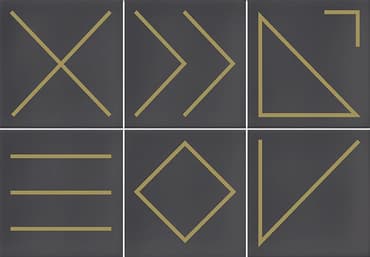 Faïence géométrique marron/doré 23x33.5 cm NAGANO MARENGO- 1m²