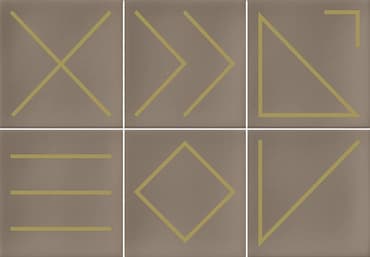 Faïence géométrique beige/doré 23x33.5 NAGANO NUEZ - 1m²