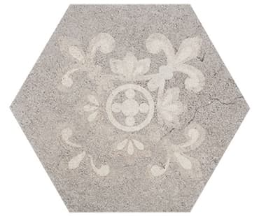 Carrelage hexagonal effet carreaux de ciment TREBBIN BACKSTAGE DECOR BEIGE 25.8X29 - 1 m²