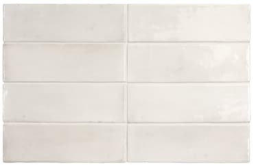 Carrelage Zellige blanc légèrement nuancé taille 5X15